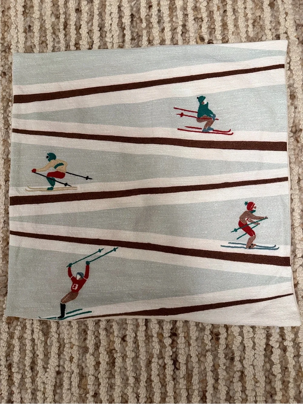 West Elm Skiers Pillow Cover 20x20